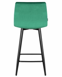 Стул полубарный ДОБРИН ОЛИВИА (черные матовые ножки, зелёный велюр (108-64)) / DOBRIN OLIVIA