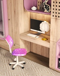 Кресло компьютерное детское ЛОЛО Старрй Нигхт пластик белый / Starry Night