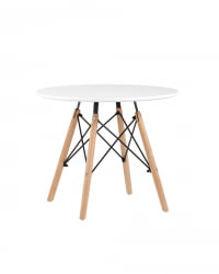 Детский маленький стол Еамес ДСВ белый, ножки массив бука / Eames DSW