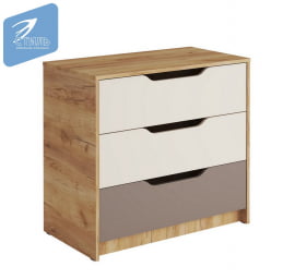 Комод РИCХ КМ-001 Миндаль/Глиняный серый/дуб крафт золотой / RICH