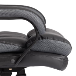 Кресло руководителя Дуке метал БЛ кож/зам/ткань, черный/серый, 36-6/12 / Duke metal BL