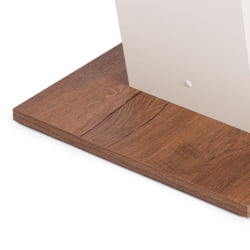 Стол обеденный ТИБИ Л нераздвижной ЛДСП (18 мм), 68,6 х 110 х 75 см, Дуб Канзас/Пепел / TIBI L