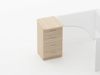 Тумба приставная на 4 ящика Глассй 3.10.11 Орех / Glassy