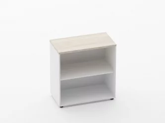 Шкаф 1 широкий открытый Дека 10.08.101 Дуб Сантана светлый/Белый / Deka