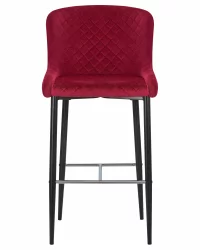 Стул барный ДОБРИН CХРИСТИАН 75 Бордовый велюр В108-85 / DOBRIN CHRISTIAN V108-85