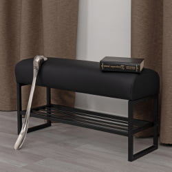 Банкетка-обувница Чарли Лукс/Чарли Люкс БО экокожа , Шарп Черный / Charli Lux/Чарли Sharp