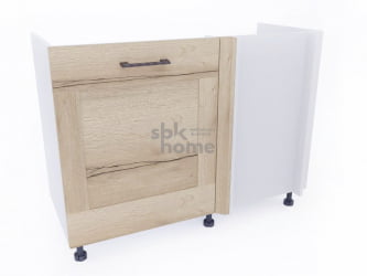 Стол под мойку угловой СМУ-120 левый, Дублин (1100*470*820) Дуб галифакс белый, 21674