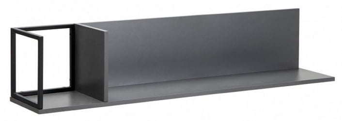 Полка навесная Ситй средняя графит / City