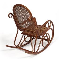 Кресло-качалка МИЛАНО (разборная) / без подушки / ротанг топ куалитй, 58кс136кс103 см, Пекан (орех) / MILANO top quality, 58x136x103 Pecan