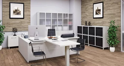 Дверь стекло в раме Лакобел ЙАЛТА ЛТ-С2Р Л вхите / Lacobel YALTA LT-S2R white