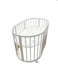 Кровать-трансформер с двумя матрасами Меррй Хаппй Мини матовая Слоновая кость / Merry Happy Mini