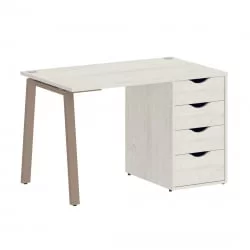 Стол письменный ХОМЕ ОФФИCЕ ВР.СП-3-118.4.А Дуб Наварра/Мокко металл / HOME OFFICE VR.SP-3-118.4.A