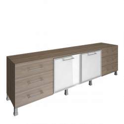 Тумба модульная четырехсекционная ЙАЛТА ЛТ-ТС 4.2Р Вяз Благородный / YALTA LT-TS 4.2R