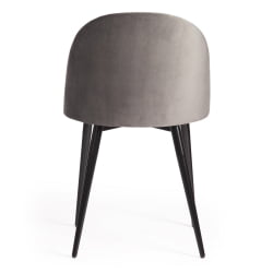 Стул МОНРО (мод. 710) ткань/металл, 56х51х80 см, высота до сиденья 47 см, серый баркхат 26/черный / MONRO (mod. barkhat
