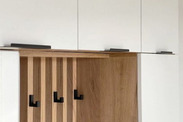 Антресоль Бери МПР-025 Дуб крафт золотой/белое дерево / MPR-025