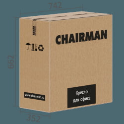 Кресло руководителя CHAIRMAN 535 Черный пластик (БЛАCК) Серый / (BLACK)