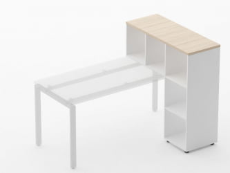 Стеллаж к столу Дека 9.07.11 Туя/Белый / Deka