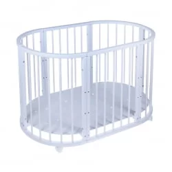 Детская кровать-манеж Меррй Хаппй 01 Белая / Merry Happy