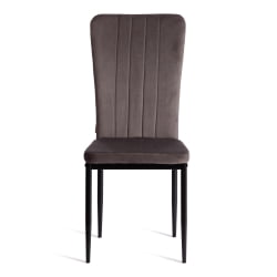 Стул ВЕРТЕР (мод. БC577-ДC) металл, флок, 41 х 52 х 95 см, Дэрк грей (темно-серый) ХЛР24 / черный / VERTER (mod. BC577-DC) Dark grey HLR24