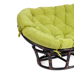 Диван МАМАСАН/МАМАСАН 23/02 В /с подушкой/ подушка 182х119 см, 169х102х80 см, Антикуе бровн (античный черно-коричневый), флок, олива, 23 / MAMASAN/МАМАСАН W Antique brown