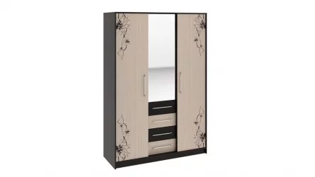 Длинный шкаф Бостон Венге Цаво/Дуб Белфорт с рисунком