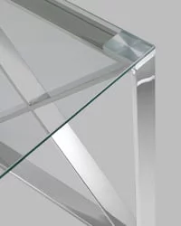 Журнальный стол КРОСС 55кс55 Серебро / 55x55