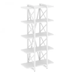 Стеллаж на регулируемых опорах - 5 полок ЛОФТ ВР.Л-МСТ.О-5.4В Металл белый Белый Бриллиант / LOFT VR.L-MST.O-5.4V