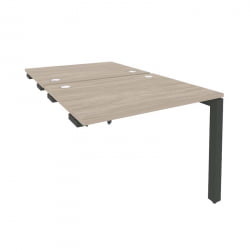 Стол-приставка двойной на П-образном м/к к опорным элем. ОНИКС О.МП-Д.СПР-1.8 Дуб Аттик/Антрацит / ONIX O.MP-D.SPR-1.8