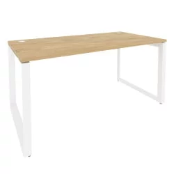 Стол рабочий на О-образном м/к ОНИКС О.МО-СП-4.8 Тиквуд Светлый/Белый / ONIX O.MO-SP-4.8