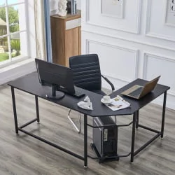 Угловой компьютерный стол КИВИ Черный БК / KIWI BK