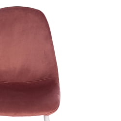 Стул БРЕЕЗЕ (мод. 4724) вельвет/металл, 44 х 53 х 87 см, Корал (коралловый) ХЛР44 / белый / BREEZE (mod. Coral HLR44