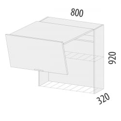 Шкаф-сушка кухонный (с системой плавного закрывания) Бостон 104.42