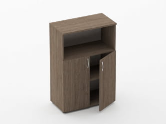 Шкаф средний полуоткрытый Глассй 6.12.121 Дуб Верцаска / Glassy