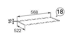 Полки навесные Виктория 18 (3 шт)