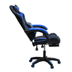 Кресло 088 цвет черный/синий с массажем 088-блаcк-блуе-масс / 088-black-blue-mass