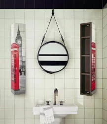 Настенный шкаф для гостиной Хоп Шелф Арт Венге