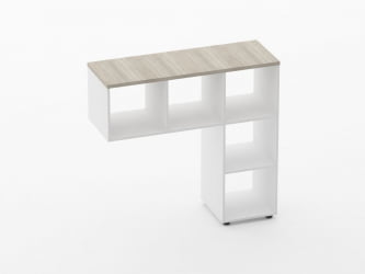 Стеллаж к столу Дека 9.08.12 Дуб Сантана светлый/Белый / Deka