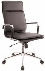 Кресло руководителя Нерей Т экокожа Черный / Nerey T