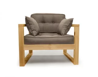 Диван одноместный ДЕмоку Д-1 бежевый_натуральный / DEmoku