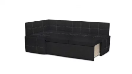 Кухонный уголок Вена иск.кожа Теос Блаcк / Teos Black