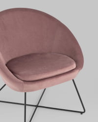 Кресло Колумбия велюр Пыльно-розовое