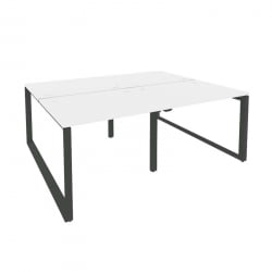 Рабочая станция на О-образном м/к ОНИКС О.МО-Д.РС-4.1.8 Белый Бриллиант/Антрацит / ONIX O.MO-D.RS-4.1.8