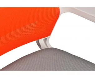 Кресло офисное Бит ЛБ белый пластик Оранжевый / LB