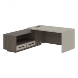 Стол руководителя левый ВЕЛИОН ВCТ 1919 Л Аметист Дуб Сильвер / VELION VCT L