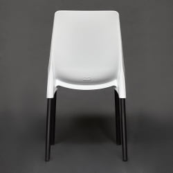 Стул ГЕНИУС (мод 75) металл/пластик, 46кс56кс84cм, белый/черные ножки / GENIUS (mod 46x56x84cм,