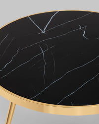 Круглый стол из стекла Гелиос 80*80 Золото