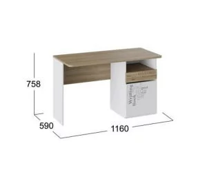 Детский стол Оксфорд ТД-139.15.02 Ривьера Белый с рисунком