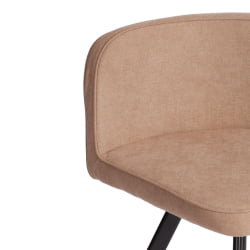 Комплект (стол, 4 стула) КУАДРОН (мод. ПТ14) Стол: МДФ/металл, стул: металл/шенилл, 100х100х73 см, 69х56х71 см, Беиге (Бежевый) ЛЙ1701-4/черный / QUADRON (mod. PT14) Beige LY1701-4/черный