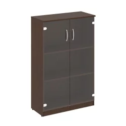 Шкаф средний широкий (2 средние двери стекло) НОВА С В.СТ-2.4 Венге Цаво / NOVA S