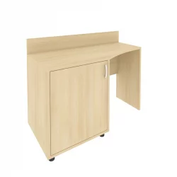 Стол (узкий) с тумбой и бортиком (левый) ЛИГХТ С-СТУ-120 Л Акация Лорка / LIGHT